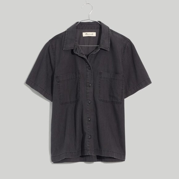 Madewell Black Button Down Shirt - Picture 3 of 7